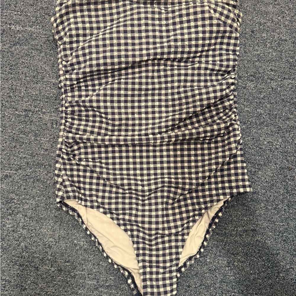 J.Crew Women’s M Checkered One-Piece Swimsuit